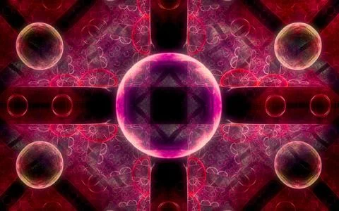 Digital image generated on a computer consisting of beautiful abstract geomet Stock Illustration