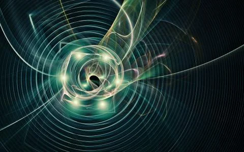 Digital image generated on a computer consisting of beautiful abstract geomet Stock Illustration