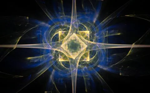 Digital image generated on a computer consisting of beautiful abstract geomet Stock Illustration