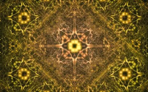 Digital image generated on a computer consisting of beautiful abstract geomet Stock Illustration