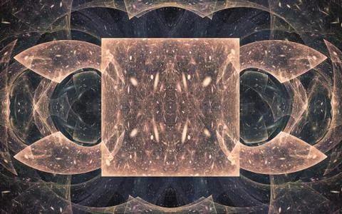 Digital image generated on a computer consisting of beautiful abstract geomet Stock Illustration