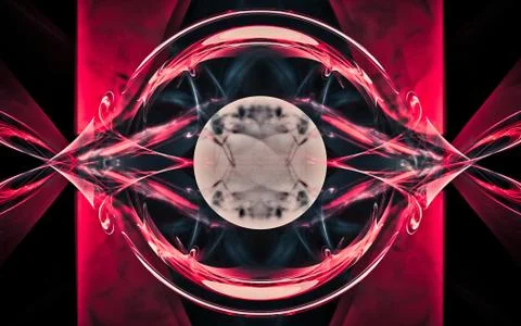 Digital image generated on a computer consisting of beautiful abstract geomet Stock Illustration