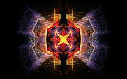 Digital image generated on a computer consisting of beautiful abstract geomet Stock Illustration