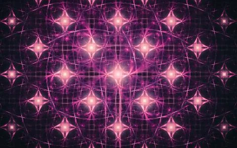 Digital image generated on a computer consisting of beautiful abstract geomet Stock Illustration