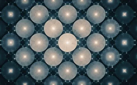 Digital image generated on a computer consisting of beautiful abstract geomet Stock Illustration