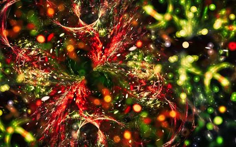 Digital image generated on a computer consisting of beautiful abstract geomet Stock Illustration