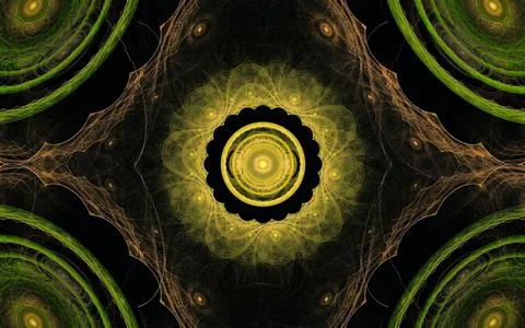 Digital image generated on a computer consisting of beautiful abstract geomet Stock Illustration