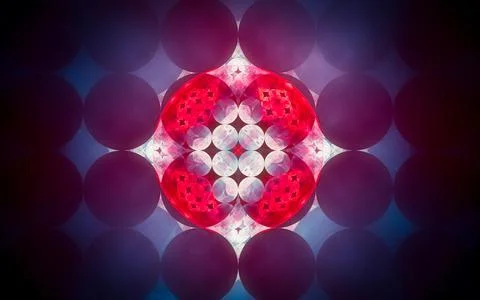 Digital image generated on a computer consisting of beautiful abstract geomet Stock Illustration