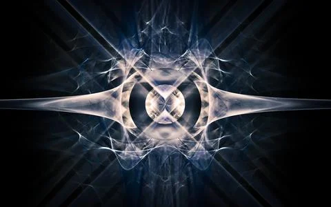 Digital image generated on a computer consisting of beautiful abstract geomet Stock Illustration