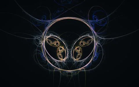 Digital image generated on a computer consisting of beautiful abstract geomet Stock Illustration