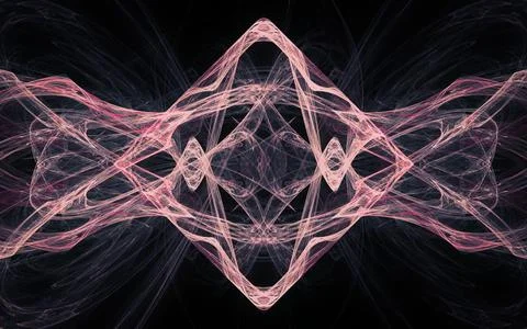 Digital image generated on a computer consisting of beautiful abstract geomet Stock Photos