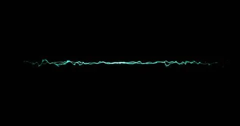 Digital image of green light trail exploding against black background Stock Photos