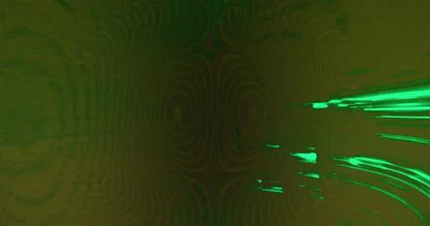 Digital image of green light trails flickering against black background Ilustración de archivo