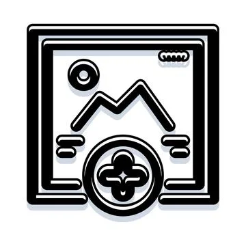 Digital image icon adding new content concept Stock Illustration
