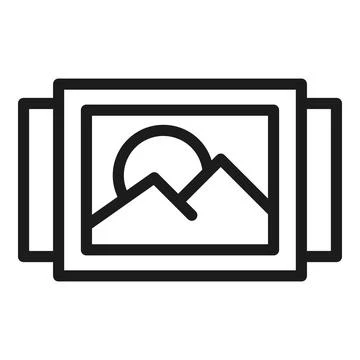 Digital image icon outline vector. Edit tool Illustrazione stock