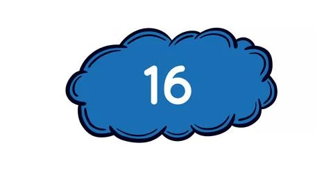 Digital image if increasing numbers in a blue thought bubble on a white Stock Photos