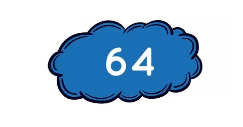 Digital image if increasing numbers in a blue thought bubble on a white Stock Photos
