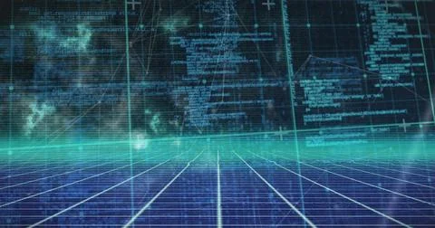 A digital image of light trails floating on a black background, symbolizing.. Stock Photos