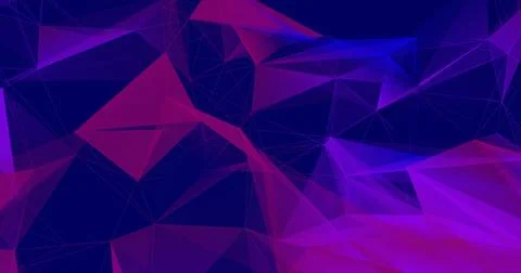 Digital image of multicolored plexus networks moving against blue background Stock Photos