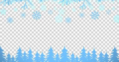 Digital image of multiple blue christmas trees Stockillustratie