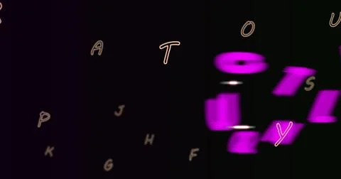 Digital image of multiple changing numbers and alphabets floating against on Ilustração Stock