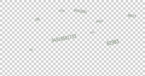 Digital image of multiple increasing numbers floating against black background Stock Illustration