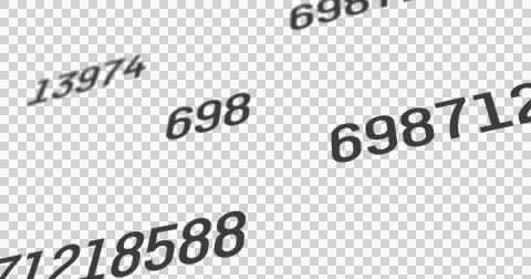 Digital image of multiple increasing numbers against black background Ilustração Stock