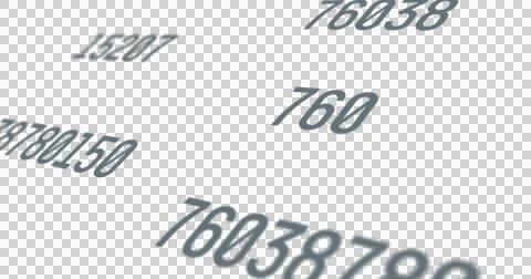 Digital image of multiple increasing numbers against black background Stock Illustration