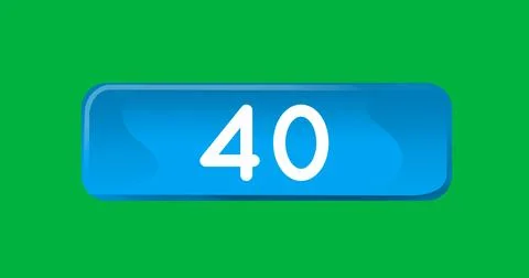 Digital image of numbers counting up inside a blue box on a green background 4k Stock Photos