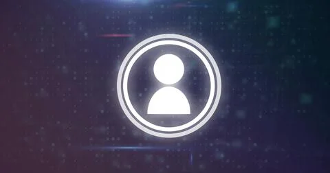 Digital image of people icon vector and 5G connection icons with a cyber attack Stock Photos