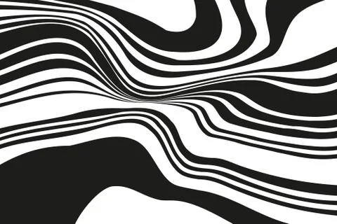 Digital image with a psychedelic stripes. Vector illustration   Stock Illustration
