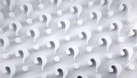 Digital image of question marks Stock Photos