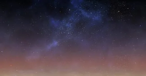 Digital image of red fireworks exploding with a background of the galaxy with Foto stock