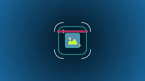 Digital image scanner animation with sparkling effects and red progress bar.. Stock-Footage 337496392