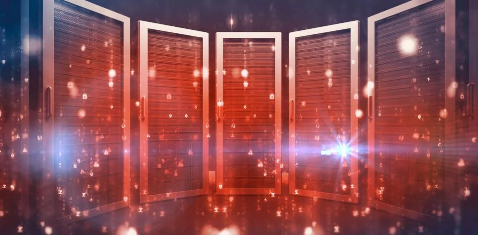 Digital image of server room Stock Photos