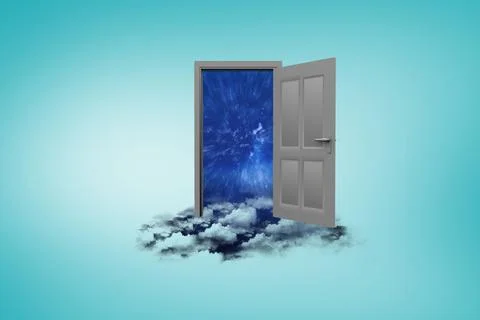Digital image of sky seen from open door Ilustração Stock