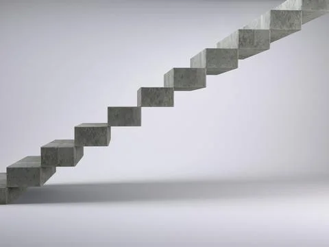 Digital image of steps against gray background Stock Illustration