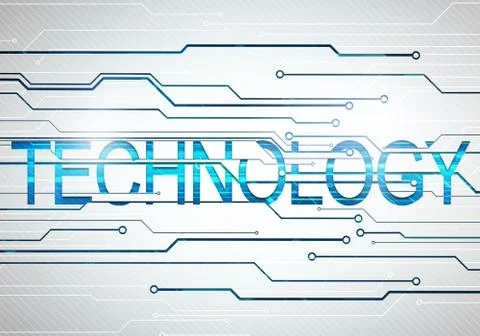 Digital image technology word concept with circuit microchip Stock Illustration