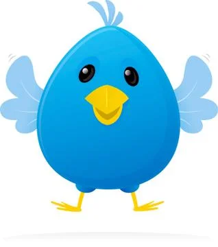 Digital image of a twitter. Stock Illustration