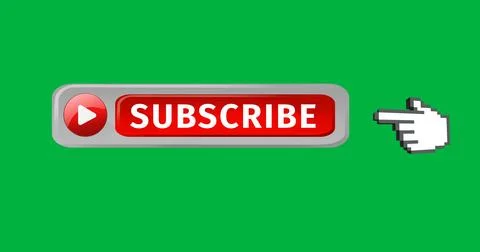Digital image of the word SUBSCRIBE and play icon with hand icon vector on the Stock Photos