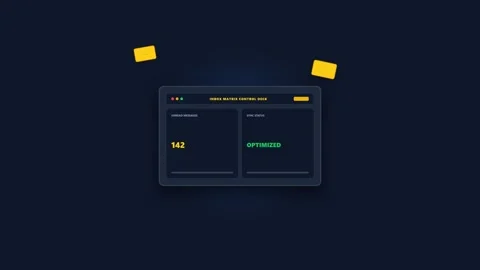 Digital Inbox Matrix Control Dashboard Animation Stock Footage 347626705