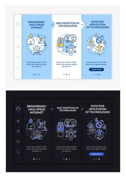 Digital inclusion preconditions onboarding vector template Stock Illustration