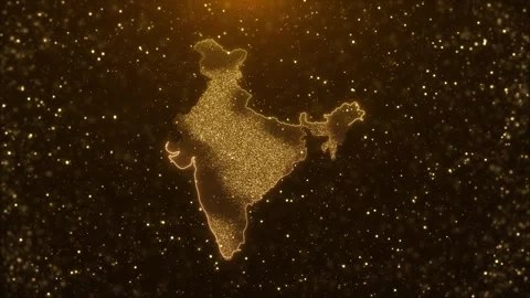 Digital indian India flag map location flags global network technology Stock Footage 317598997