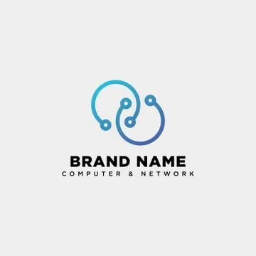 Digital infinity network logo template vector illustration icon element Stock Illustration