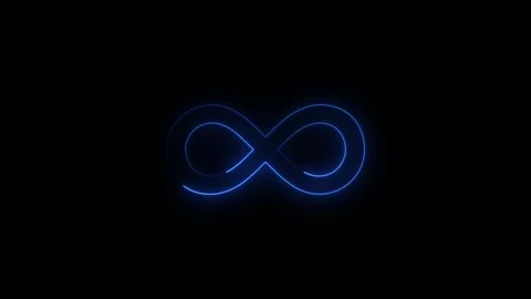 Digital infinity symbol glowing in dark with animated light trails Stock Footage 346191368