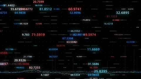 Digital info graphic wit animated Numbers Stock Footage 86683027