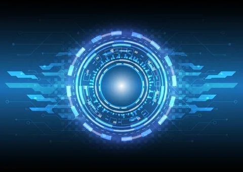 Digital infographic and computer data. Abstract hologram hi-tech background.  イラスト素材