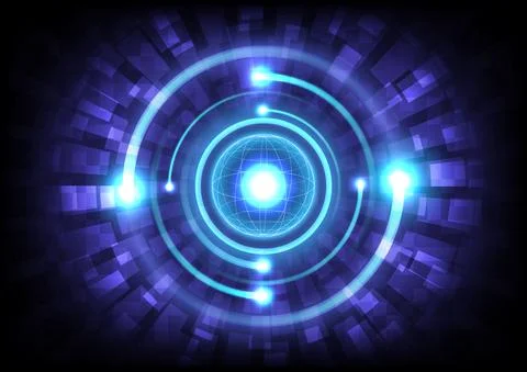 Digital infographic. Computer element of connection data communicate  innovat Illustrazione stock