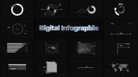 Digital Infographic Motion Graphics Pack 01 Stock Footage 236749134