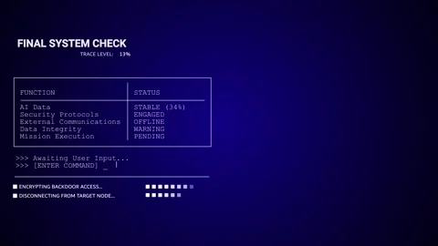 Digital Infographic Technology Display appearing Sci Fi 2D texture. User Stock-Footage 337558057